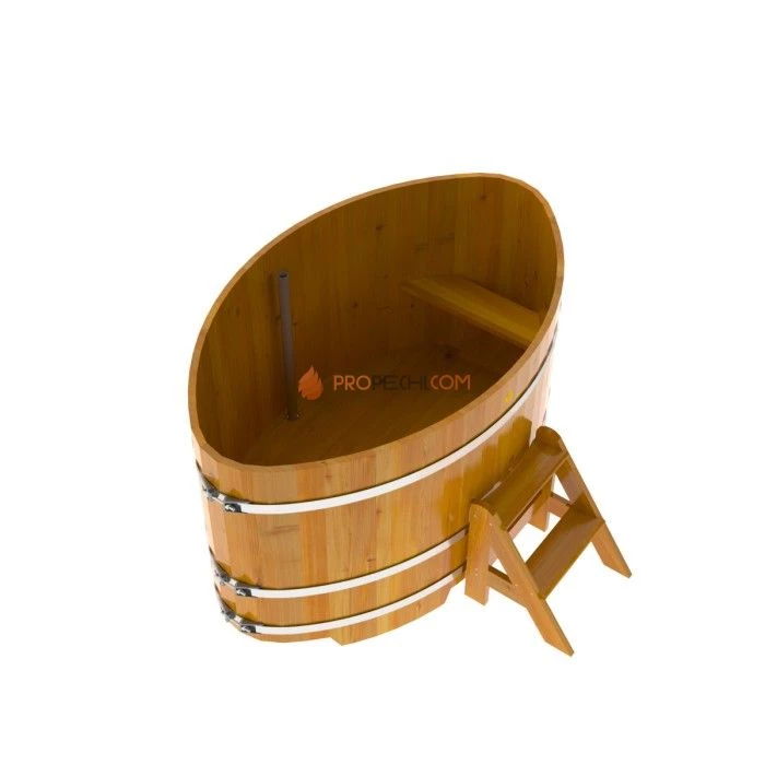 Купель BentWood овальная из натуральной лиственницы 1,08х1,75 Рустик