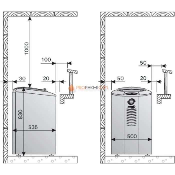 Электрическая печь Harvia Forte AFB9 Black (с выносным пультом в комплекте)