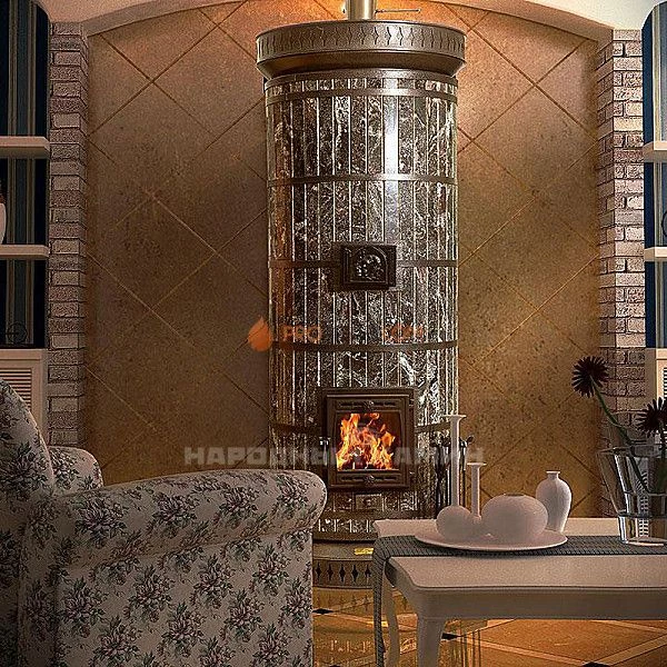 Отопительная печь КДМ Сударыня в амфиболите