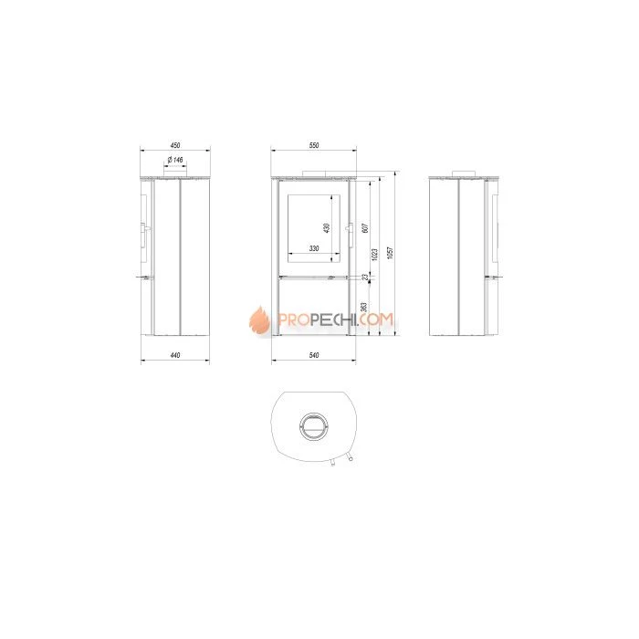 Печь-камин Kratki FALCON