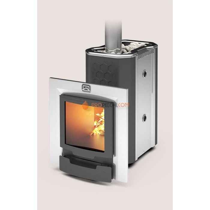 Печь для бани Теплодар Сибирь-20 ЛРК Профи Панорама 2.0