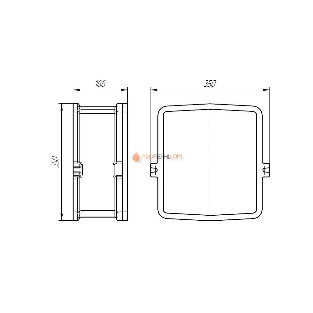 Удлинитель тоннеля и колосникового дна для печи банной Атмосфера М