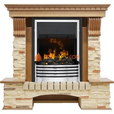 Каминокомплект Dimplex Pierre Luxe - Дуб / Сланец с очагом Flagstaff