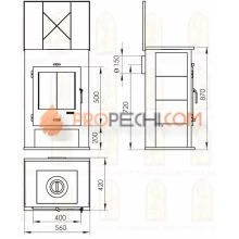 Печь-камин Мета-бел Охта