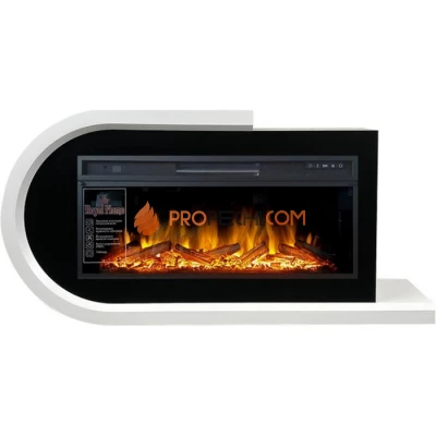 Каминокомплект Royal Flame Basel L - Белый с черным с очагом Vision 42 LOG LED