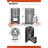 Печь для бани Эверест Steam Master 44 (320) Чугун