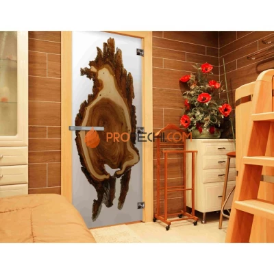 Дверь для бани DoorWood с фотопечатью (СЛЭБ-15), 1900x700 мм