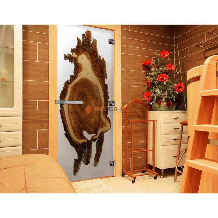 Дверь для бани DoorWood с фотопечатью (СЛЭБ-15), 1900x700 мм