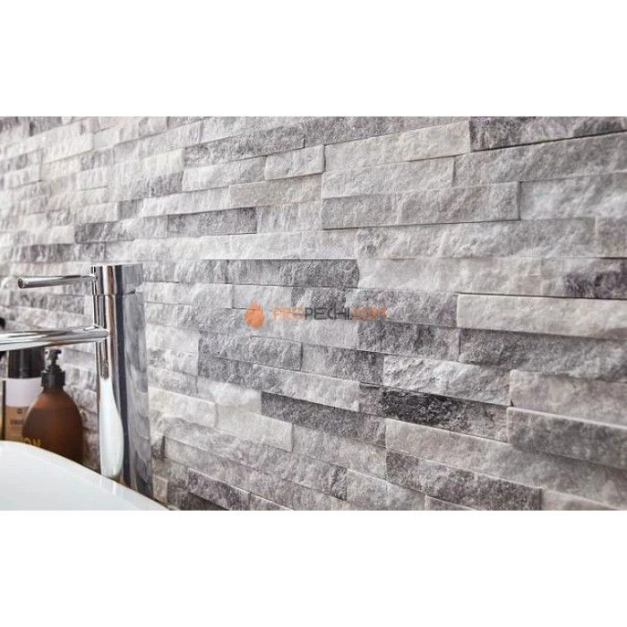 Панель Неоклассик бело-серый (600х150мм) упак. (6шт/0,54м2)