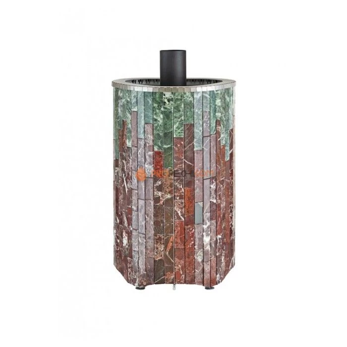 Дровяная печь для сауны Ферингер Макси До 30 м³ - Змеевик + Россо Леванте - обрамление Металл