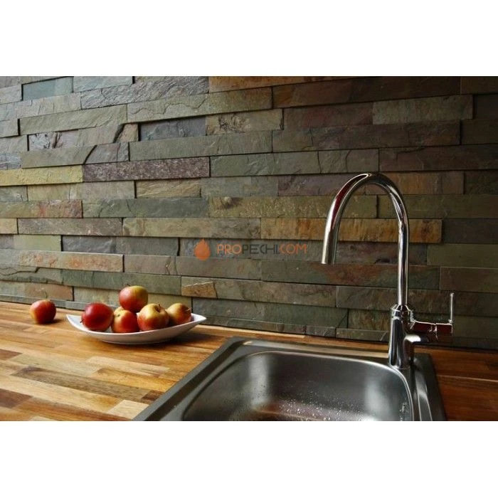 Панель Классик Сланец Мультиколор (600х150мм) упак. (7шт/0,63м2)