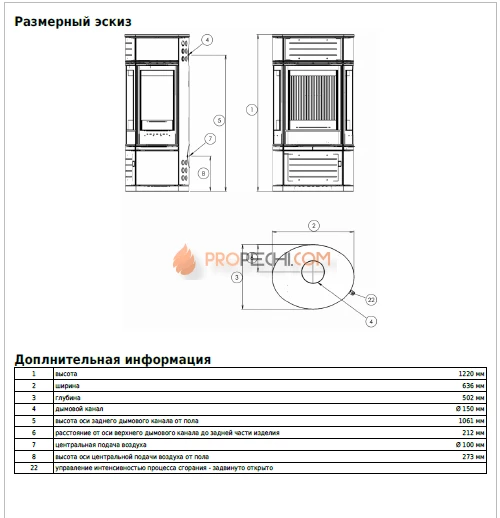 Печь-камин ABX Atrium 7 серая стекло