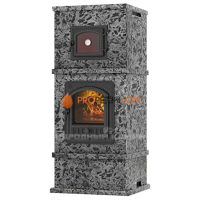 Теплонакопительная печь Эверест KORELA Пироксенит элит с духовкой