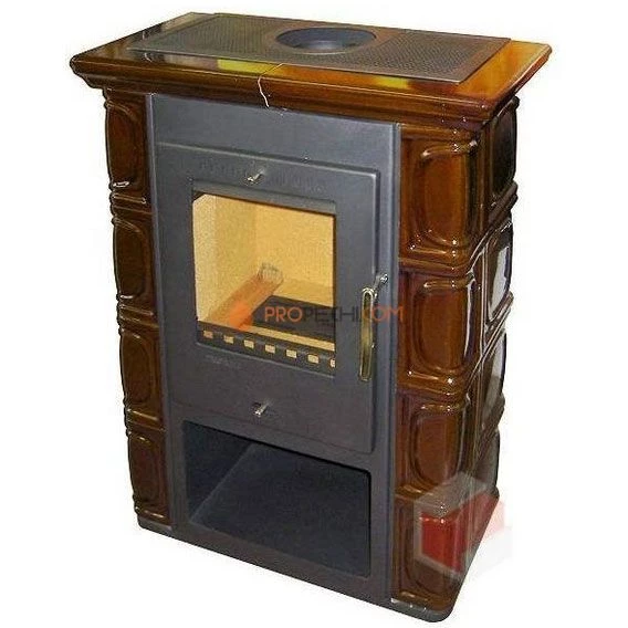 Печь-камин Thorma BORGHOLM Keramik, темнокоричневая