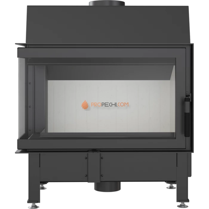 Каминная топка стальная Kratki Zibi/L/BS (угловое стекло слева) (11 кВт)