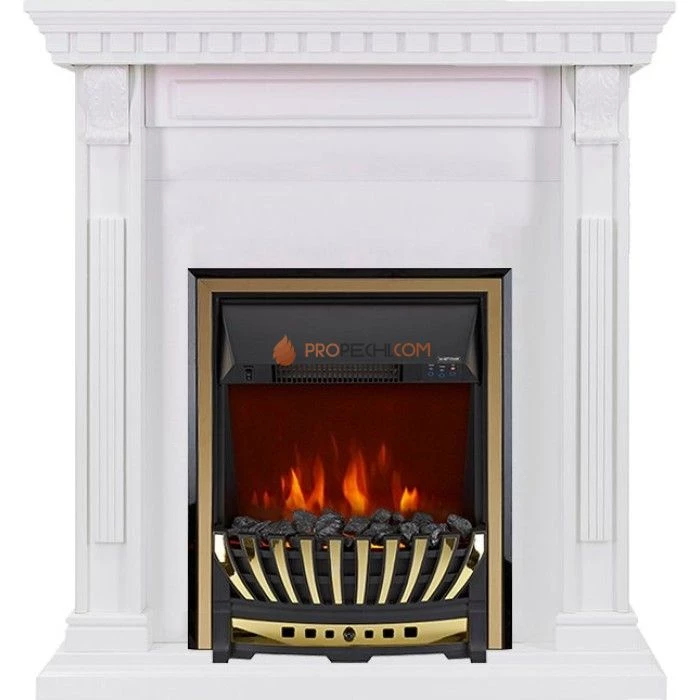 Каминокомплект Royal Flame Orlean - Белый с очагом Aspen Gold