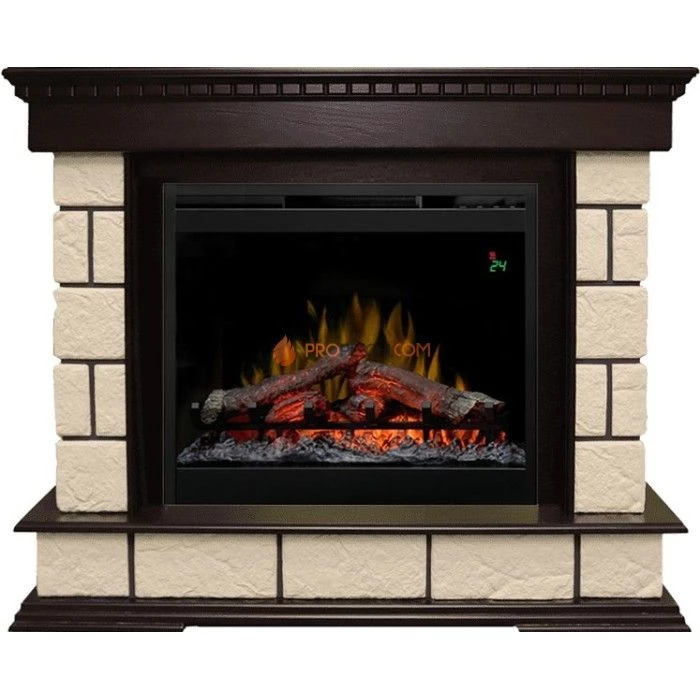 Каминокомплект Dimplex Shateau Темный дуб / Шампань с очагом Symphony 26 inch DF2624L-INT