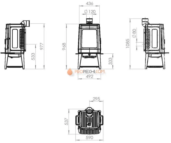 Печь-камин Plamen Authentic 35
