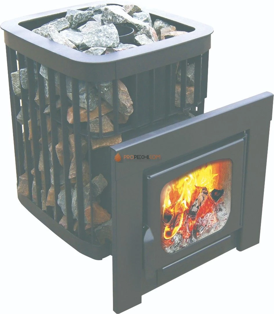 Печь банная Варвара Каменка Мини, панорамная