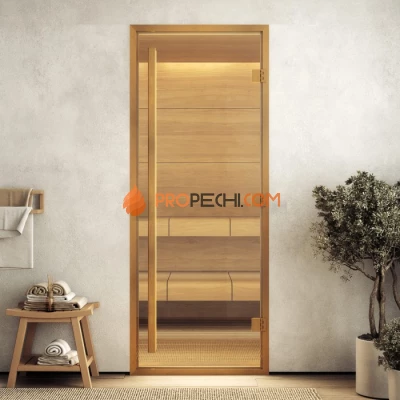 Дверь для хамама DoorWood АРТ Wood 12 Бронза, 2000x700 мм