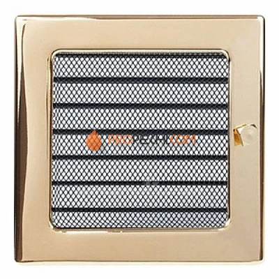 Вентиляционная решетка Wentor Золото с жалюзи 17х17 (Дисконт)