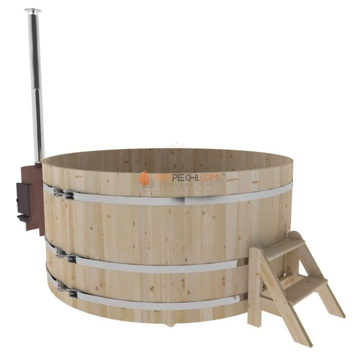 Фурако BentWood из кедра D=2.1 с наружной печкой стандарт