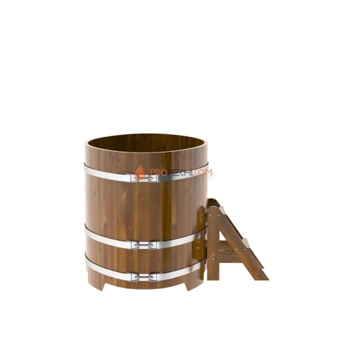 Купель BentWood овальная из мореной лиственницы 0,92х1,66 Рустик