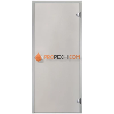 Дверь для хамама Harvia ALU 8х21 коробка серая, стекло сатин