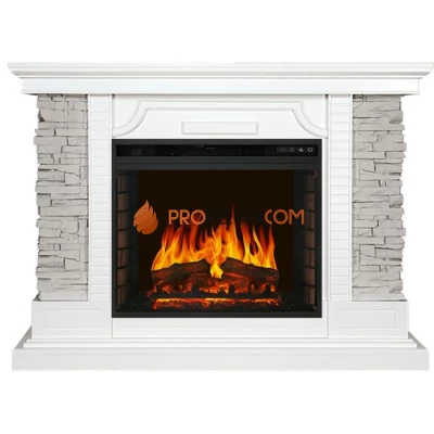 Каминокомплект Royal Flame Avignon - Белый / Сланец серый с очагом Vision 23 EF LED FX