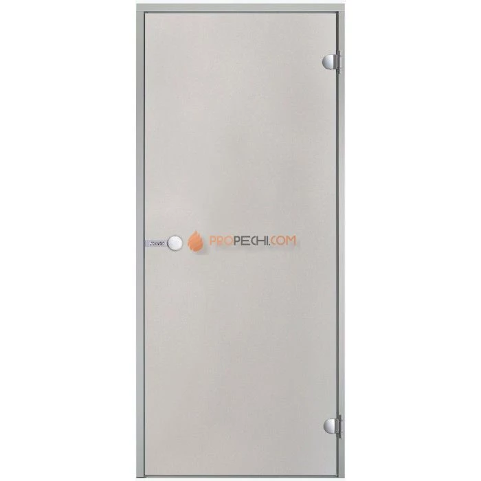 Дверь для хамама Harvia ALU 8х21 коробка серая, стекло сатин