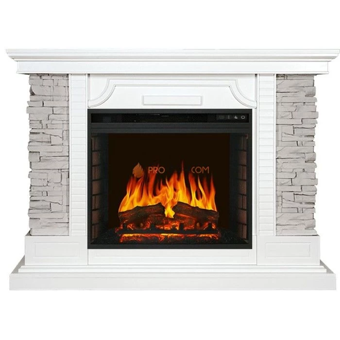 Каминокомплект Royal Flame Avignon - Белый / Сланец серый с очагом Vision 23 EF LED FX