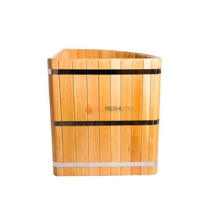 Купель угловая НКЗ из кедра, 120x110x110 см