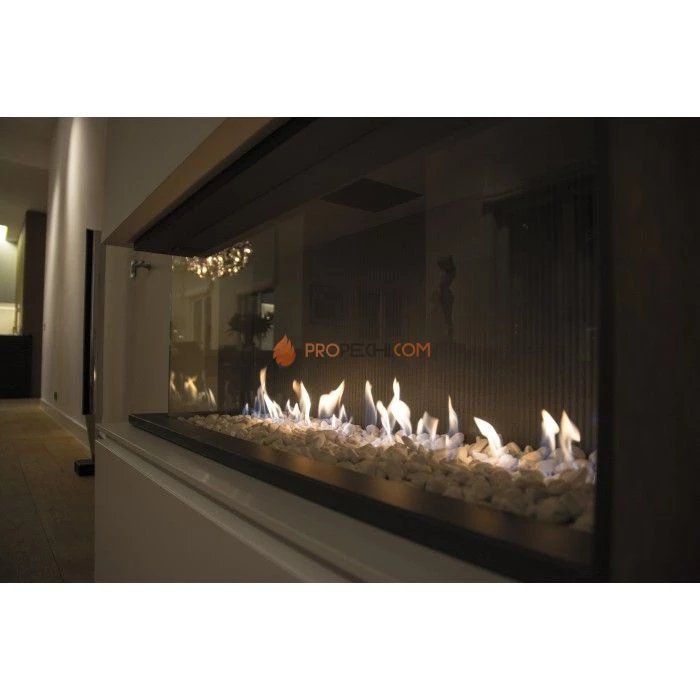 Газовая топка Vero Design Gala Угловая левая (1750x500 мм) D130/200 мм, горелка VLK burner