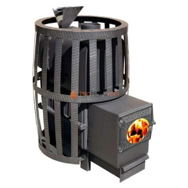 Банная чугунная печь Березка "Воевода" 20 (ДТ-3С Сетка Закрытая Каменка)