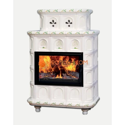 Печь-камин ЭкокКамин Эльзас бежевый Берёза мини