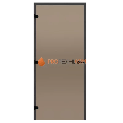 Дверь для бани Harvia Black Line STG 9x19 коробка сосна, стекло бронза