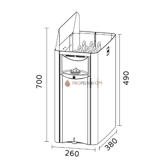 Электрическая печь Harvia The Wall SW90E (без пульта)