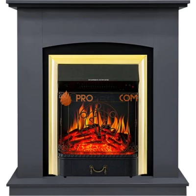 Каминокомплект Royal Flame Barcelona (разборный) - Серый графит с очагом Majestic FX Brass