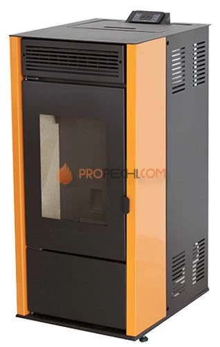 Печь-камин Tim Sistem Rittium 7 Metal 10 kW оранжевая