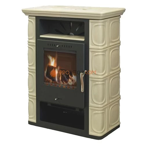 Печь-камин Thorma Borgholm Keramik Top, бежевая