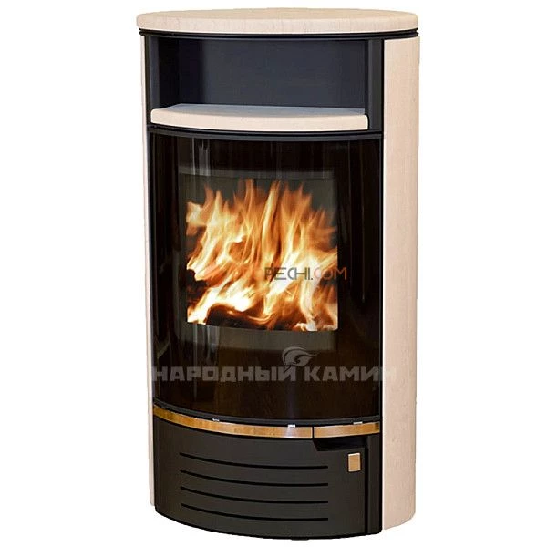 Печь-камин ABX Atlantik 7 черная сталь мокка крем