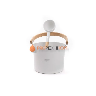 Набор аксессуаров 212f SIMPLE WHITE шайка 9л + черпак 0,2л ручки бамбук