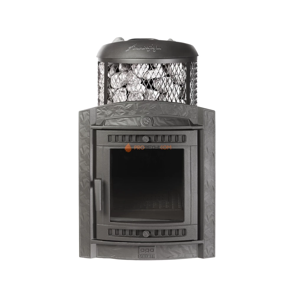 Печь банная «Атмосфера L» комбинированная сетка-ламель «Пироксенит»