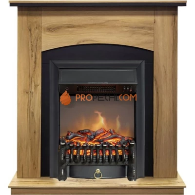 Каминокомплект Royal Flame Barcelona (разборный) - Дуб галифакс с очагом Fobos FX M Black