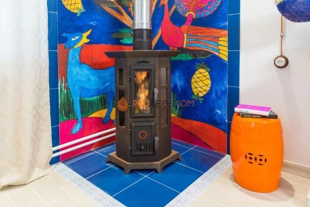 Печь-камин TMF Статика Квинта, черная бронза