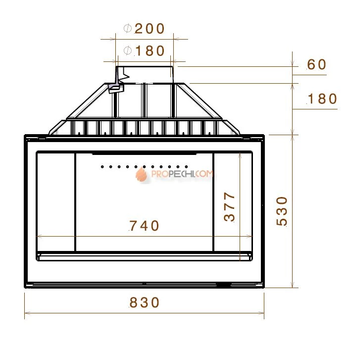 Каминная топка Liseo Castiron LCI 9 GF