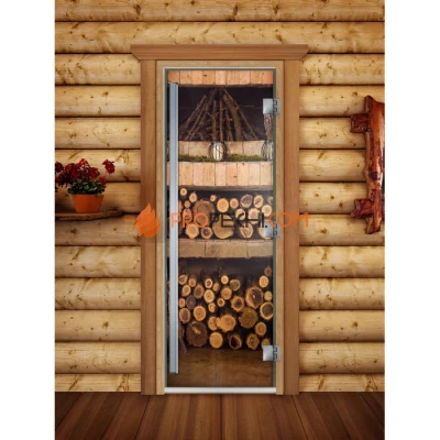 Дверь для бани DoorWood Престиж Фотопечать А024, 2000x800 мм