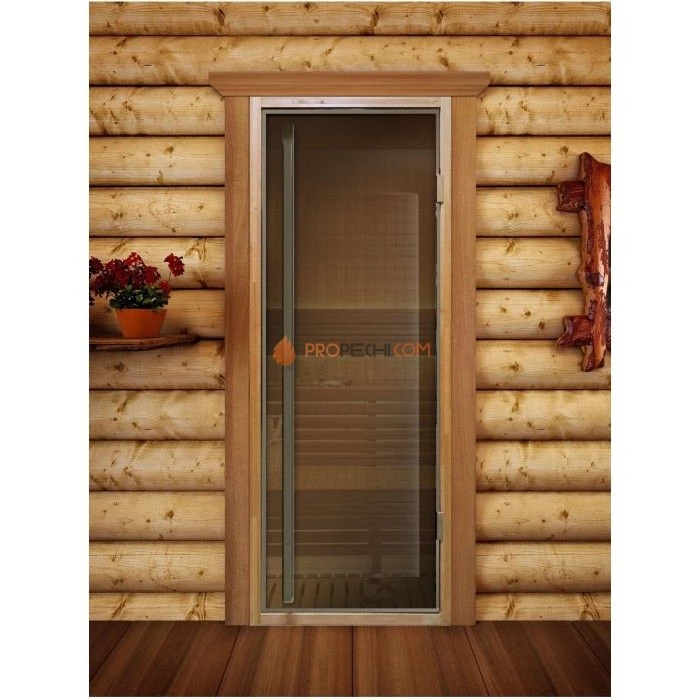 Дверь для бани DoorWood Престиж Flash Royal Бронза, 1900x700 мм