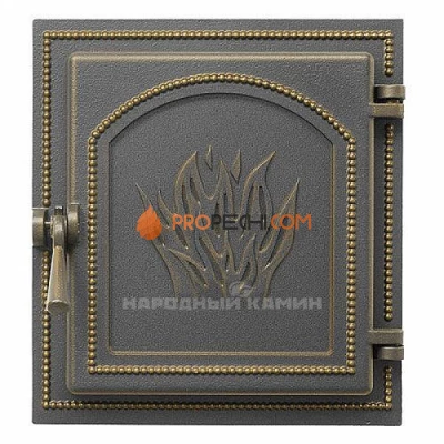 Везувий Дверка каминная 271 (бронза) 280x250 мм