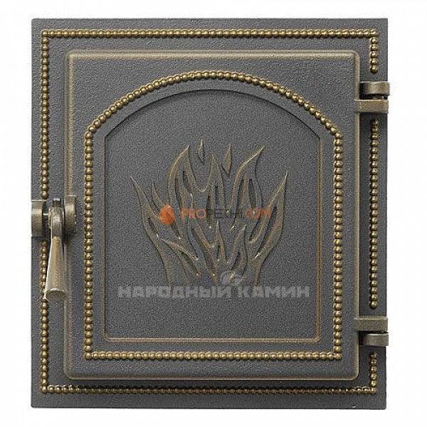 Везувий Дверка каминная 271 (бронза) 280x250 мм